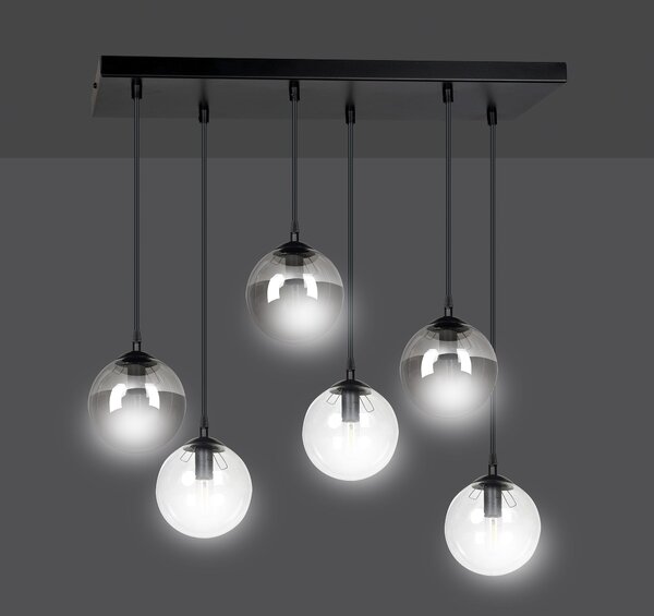 Emibig modern függeszték cosmo fekete emi714/6m2
