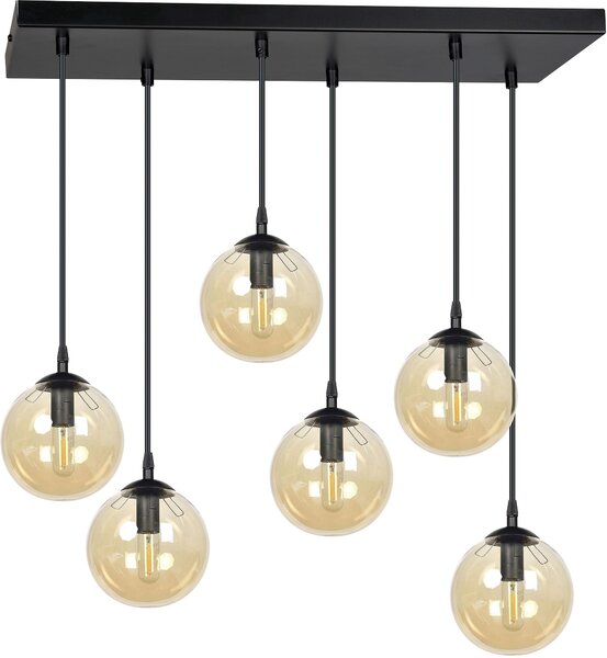 Emibig modern függeszték cosmo borostyán fekete emi713/6