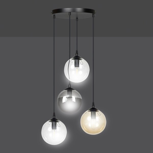 Emibig modern függeszték cosmo fekete emi714/4prem