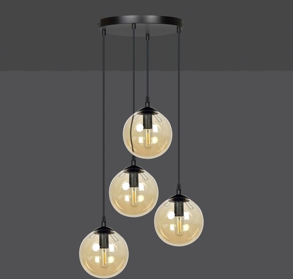 Emibig modern függeszték cosmo borostyán fekete emi713/4prem