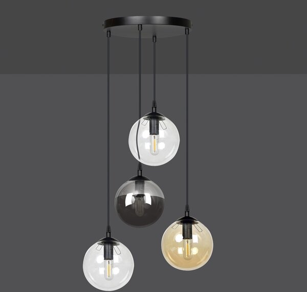 Emibig modern függeszték cosmo fekete emi714/4prem