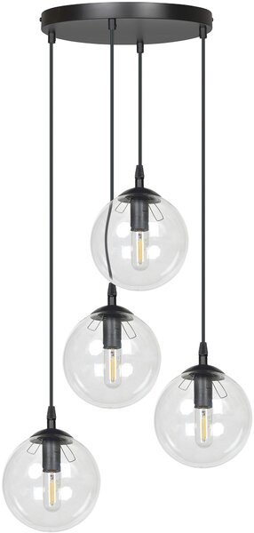 Emibig modern függeszték cosmo fekete átlátszó emi711/4prem