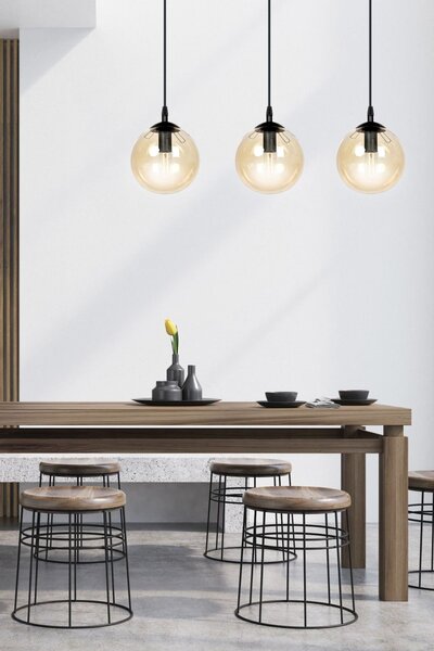Emibig modern függeszték cosmo borostyán fekete emi713/3