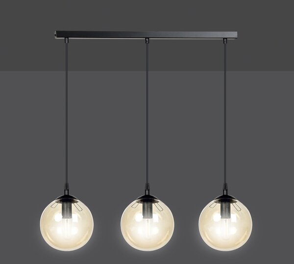 Emibig modern függeszték cosmo borostyán fekete emi713/3