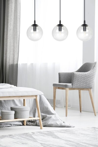 Emibig modern függeszték cosmo fekete átlátszó emi711/3