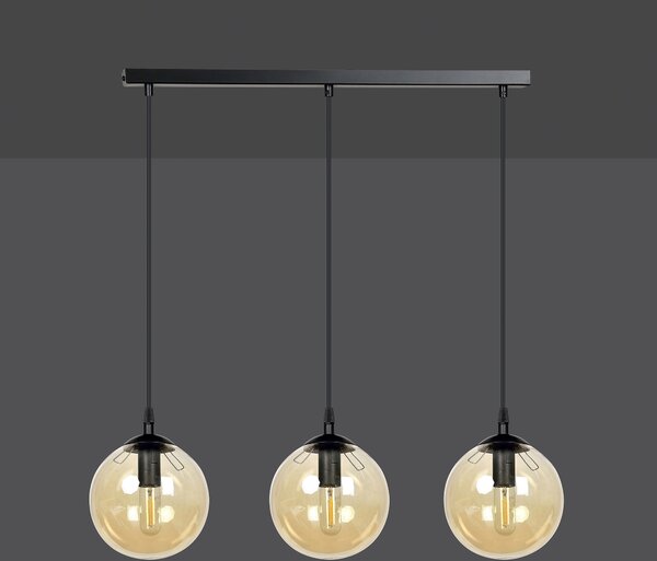 Emibig modern függeszték cosmo borostyán fekete emi713/3