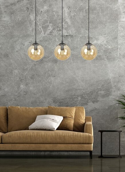 Emibig modern függeszték cosmo borostyán fekete emi713/3