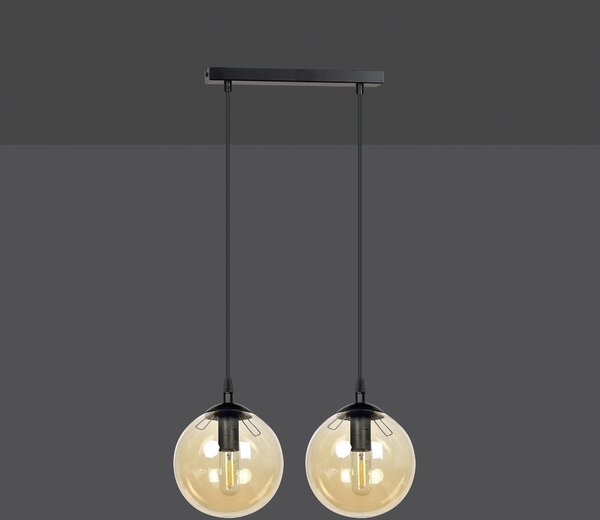Emibig modern függeszték cosmo borostyán fekete emi713/2