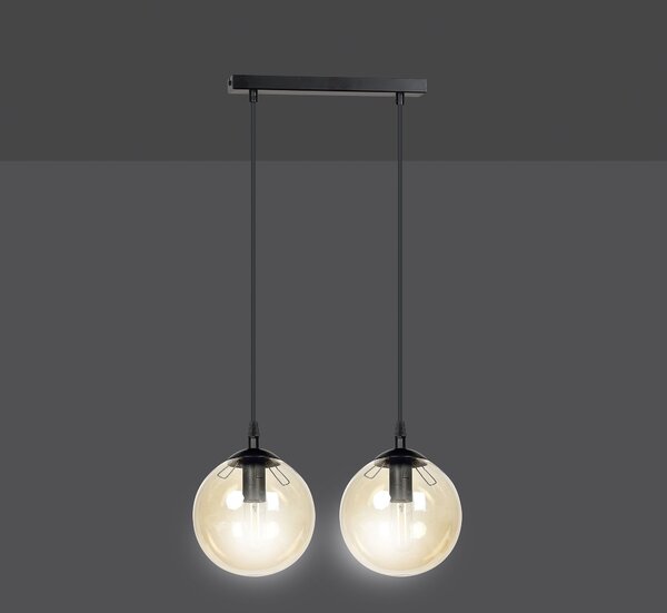 Emibig modern függeszték cosmo borostyán fekete emi713/2