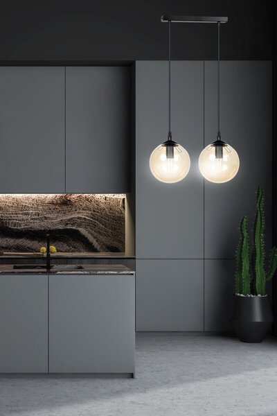 Emibig modern függeszték cosmo borostyán fekete emi713/2