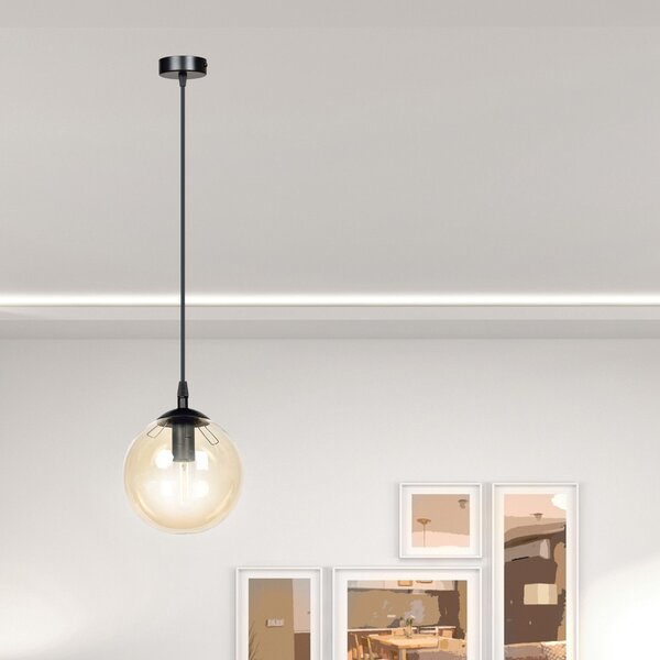 Emibig modern függeszték cosmo borostyán fekete emi713/1