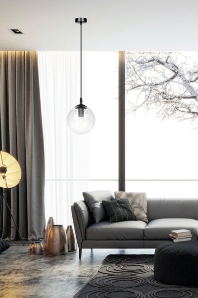 Emibig modern függeszték cosmo fekete átlátszó emi711/1