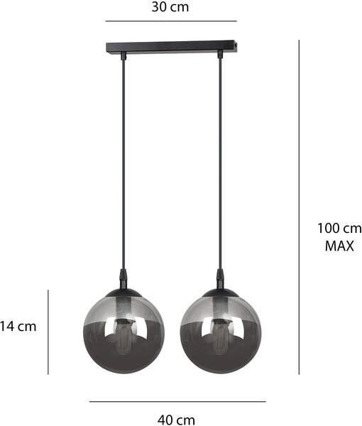 Emibig modern függeszték cosmo fekete grafit emi712/2