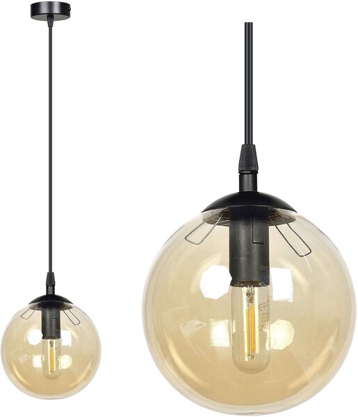 Emibig modern függeszték cosmo borostyán fekete emi713/1