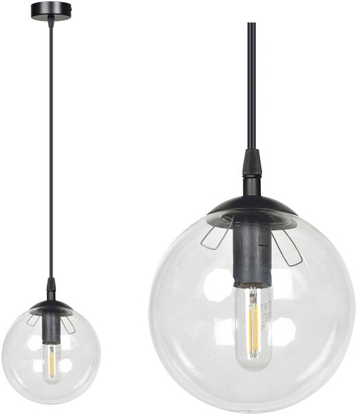 Emibig modern függeszték cosmo fekete átlátszó emi711/1
