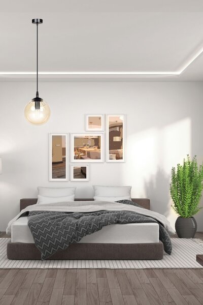 Emibig modern függeszték cosmo borostyán fekete emi713/1