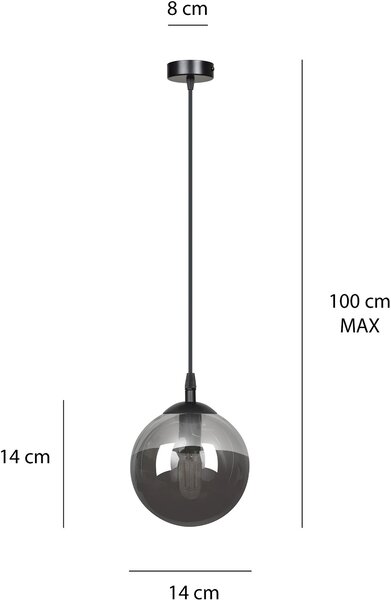 Emibig modern függeszték cosmo fekete grafit emi712/1