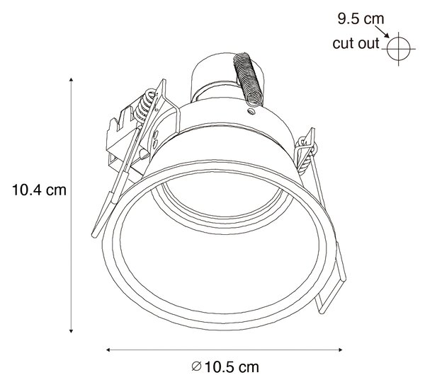 6 db fehér GU10-es beépíthető spotlámpa szett 70 mm IP44 - Dept