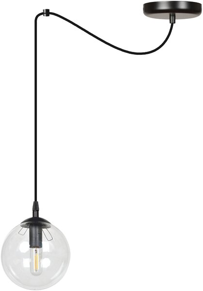 Emibig modern függeszték gigi fekete átlátszó emi936/1