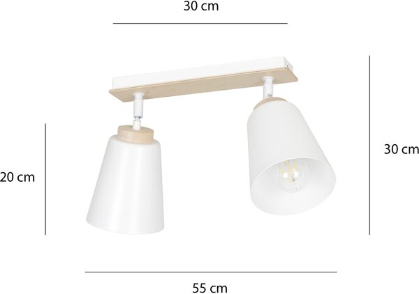 Emibig modern skandináv spot lámpa atlas fehér emi724/2