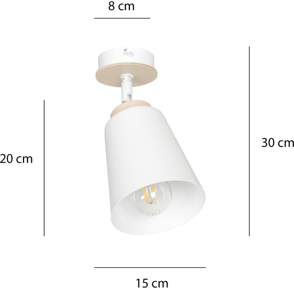 Emibig modern skandináv spot lámpa atlas fehér emi724/1