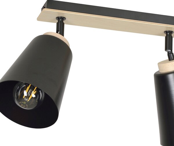 Emibig modern skandináv spot lámpa atlas fekete emi725/2