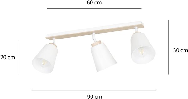 Emibig modern skandináv spot lámpa atlas fehér emi724/3