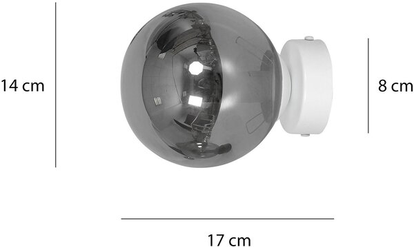Emibig modern fali lámpa rossi fehér grafit emi878/k1