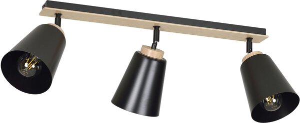 Emibig modern skandináv spot lámpa atlas fekete emi725/3