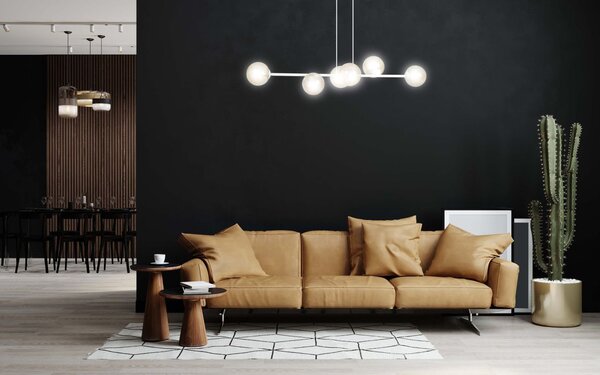 Emibig modern függeszték rossi fehér borostyán emi879/6
