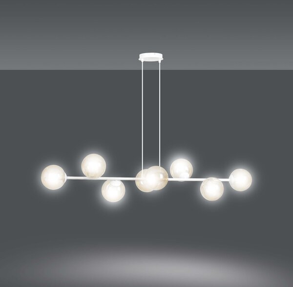 Emibig modern függeszték rossi fehér borostyán emi879/8