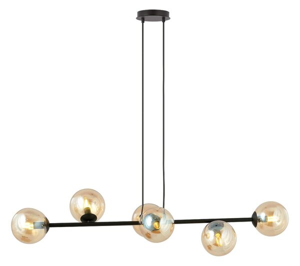 Emibig modern függeszték rossi borostyán fekete emi876/6