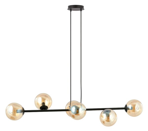 Emibig modern függeszték rossi borostyán fekete emi876/6