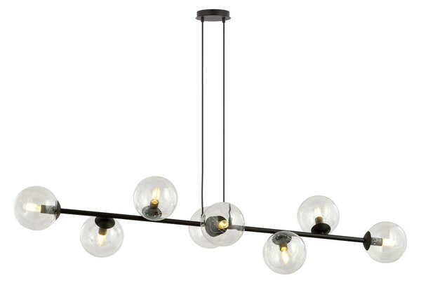 Emibig modern függeszték rossi fekete átlátszó emi874/8