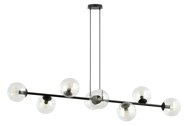 Emibig modern függeszték rossi fekete átlátszó emi874/8