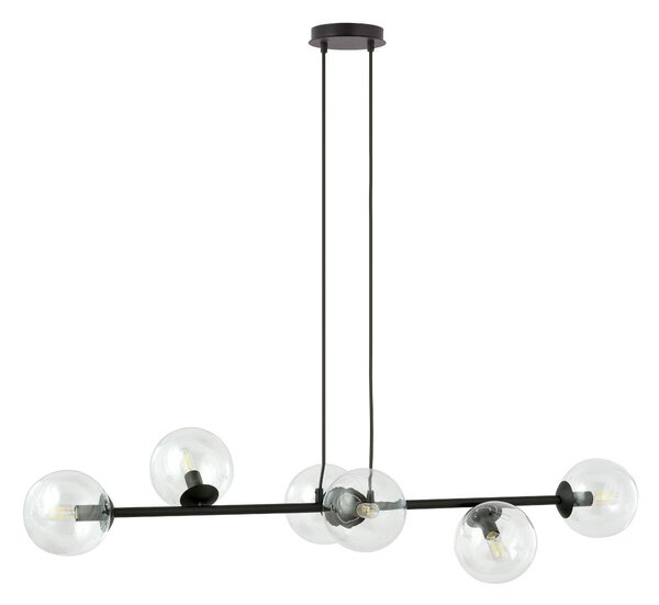 Emibig modern függeszték rossi fekete átlátszó emi874/6