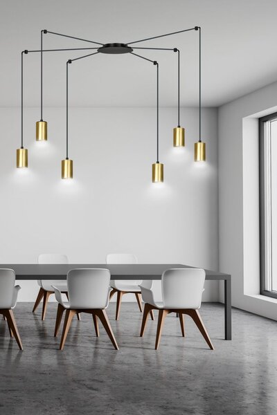 Emibig modern függeszték traker fekete arany emi526/6