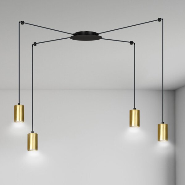 Emibig modern függeszték traker fekete arany emi526/4