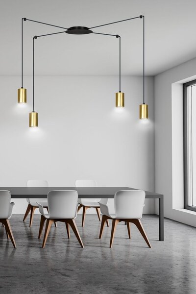 Emibig modern függeszték traker fekete arany emi526/4