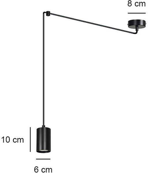 Emibig modern függeszték traker fekete emi524/1