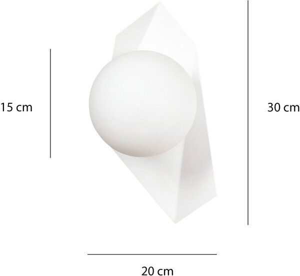 Emibig modern fali lámpa drifton fehér emi637/k1