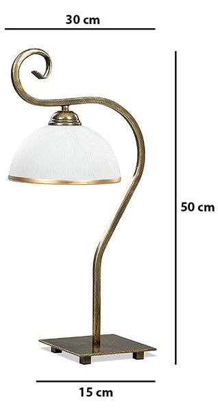 Emibig klasszikus asztali lámpa wivara arany emi149/ln1