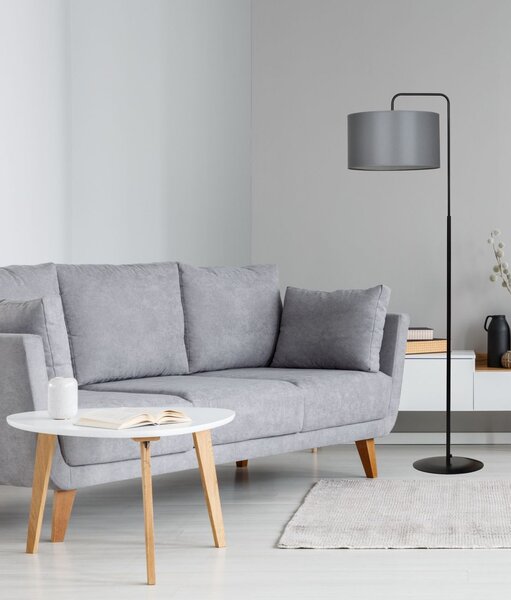 Emibig modern skandináv állólámpa trapo fekete szürke emi570/3