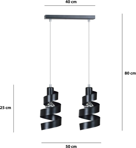 Emibig modern függeszték saga fekete emi352/2