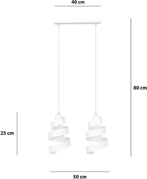 Emibig modern függeszték saga fehér emi351/2