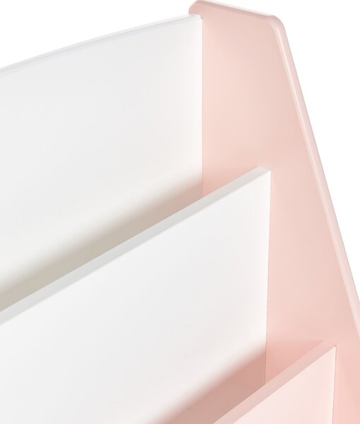 Négyszintes könyvespolc LILOET 70 cm Pasztellrózsaszín