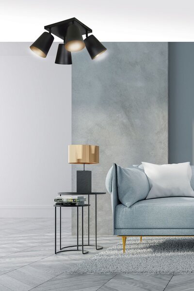 Emibig modern skandináv spot lámpa prism fekete emi406/4
