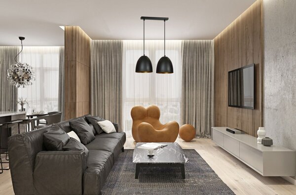 Emibig modern skandináv függeszték lenox fekete emi410/2