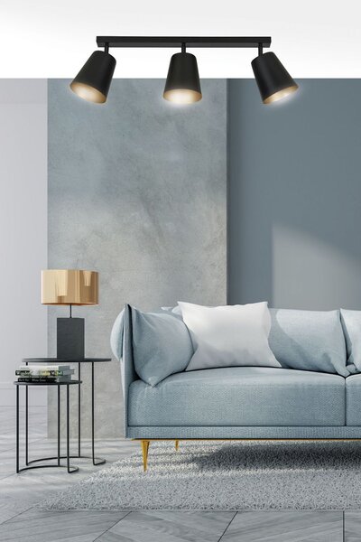 Emibig modern skandináv spot lámpa prism fekete emi406/3