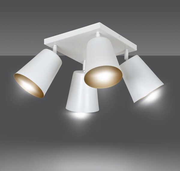 Emibig modern skandináv spot lámpa prism fehér emi407/4